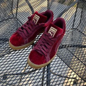Burgundy Puma shoes